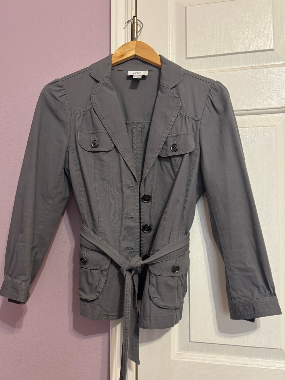 LOFT Military-Style Button Jacket